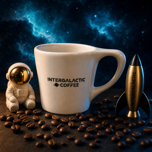 Intergalactic Coffee NotNeutral Lino mug cream ceramic with brand logo